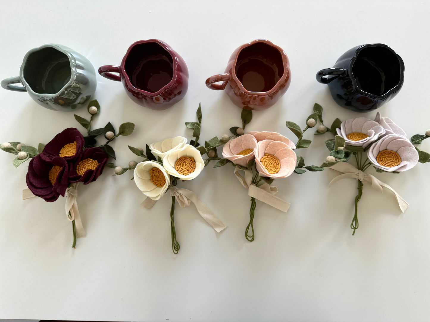 Felt Floral Pumpkin Mug Workshop