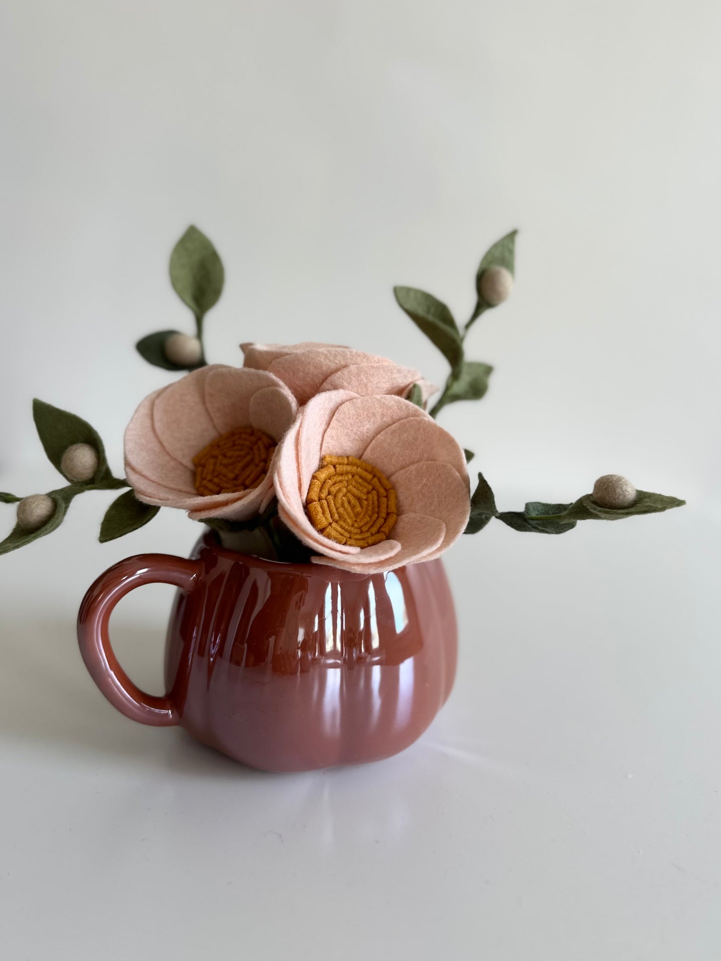 Felt Floral Pumpkin Mug Workshop