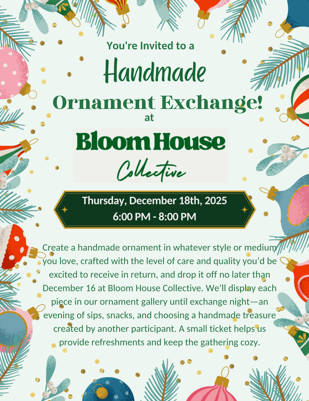 Handmade Ornament Exchange @ Bloom House