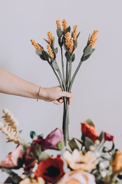 Butternut Goldenspike Felt Flower