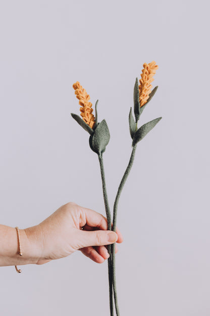 Butternut Goldenspike Felt Flower