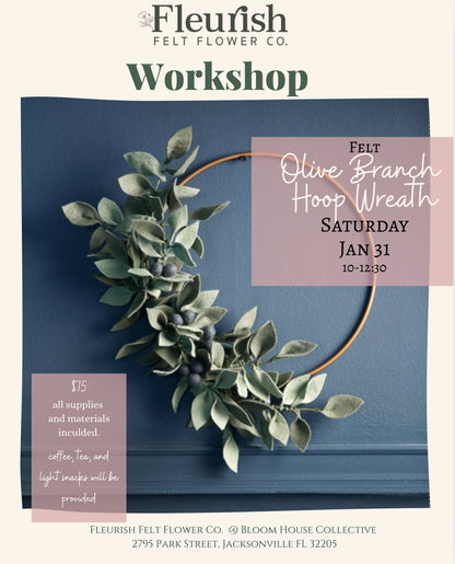 Olive Branch Hoop Wreath Workshop